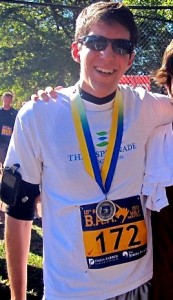 Ryan Schoen Me after running the BAA Half Marathon